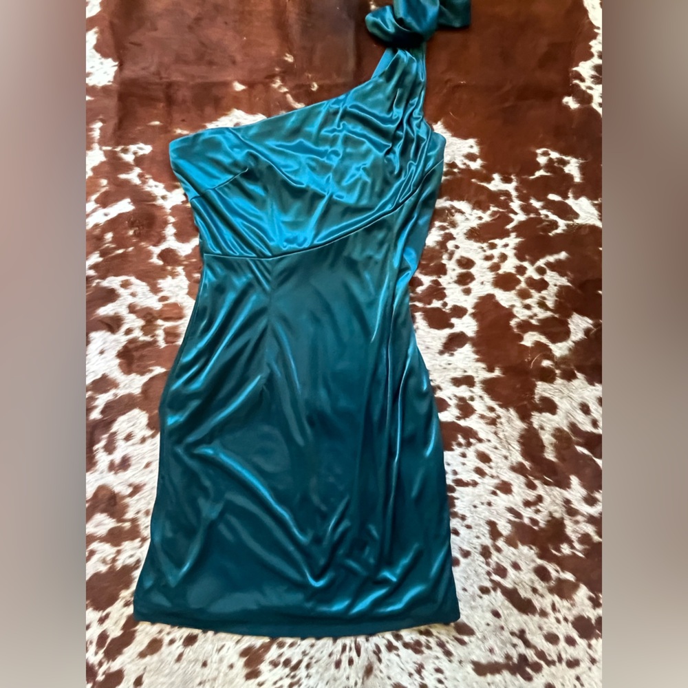 Studio Y One Shoulder Satin Formal Dress